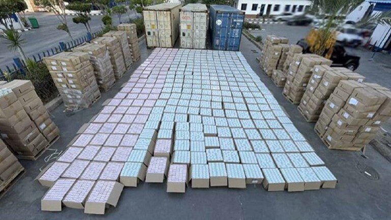 مصر.. ضبط 18 مليون قرص مخدر في ميناء الإسكندرية.. صور