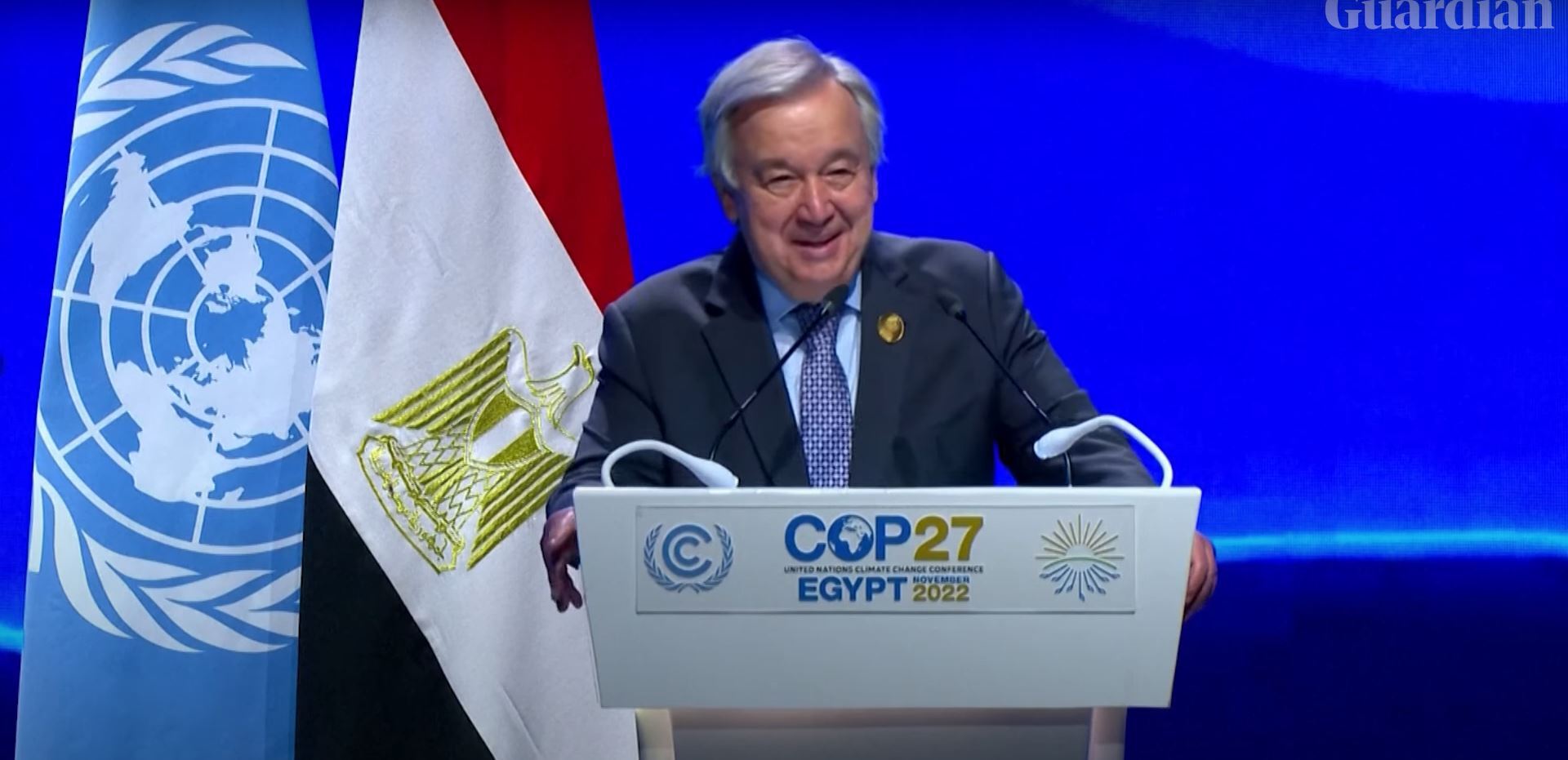 غوتيرش يتعرض لموقف محرج في مصر (فيديو)