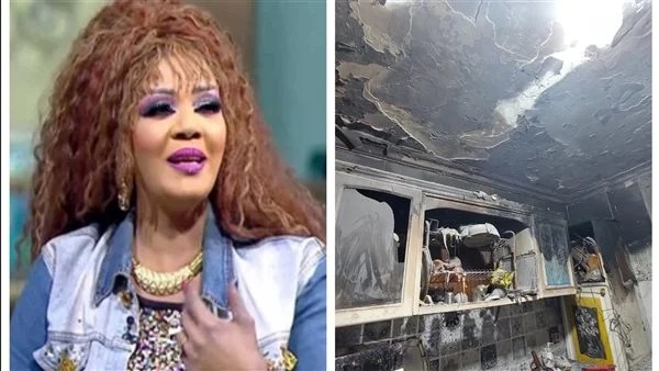 فنانة سودانية تنجو من حريق هائل في منزلها