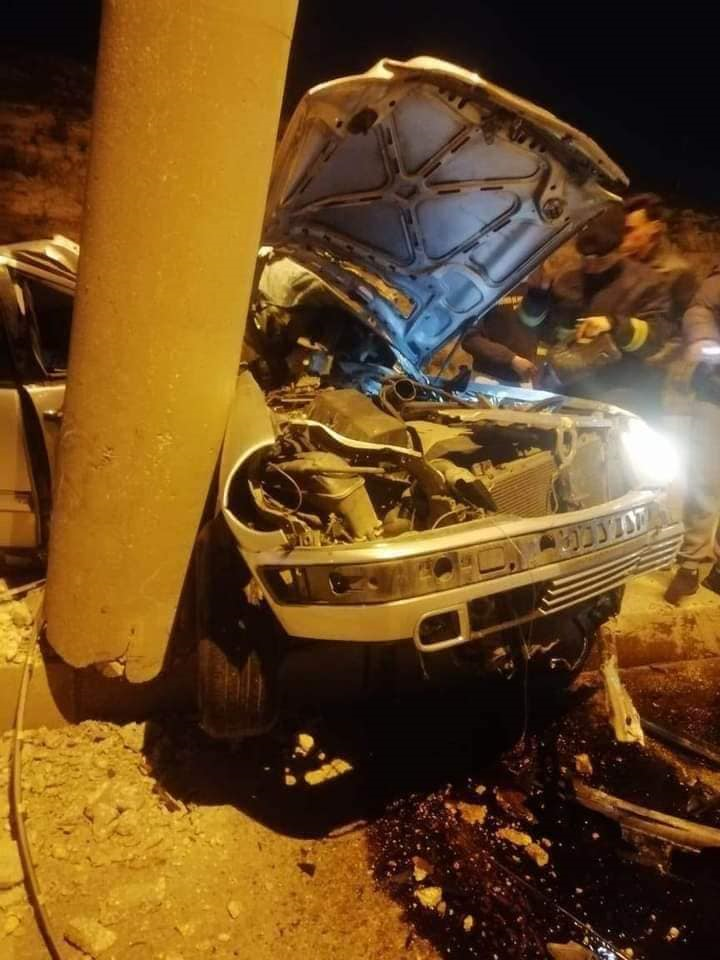 اربد : إصابة بحادث تدهور مركبة على شارع الـ 60