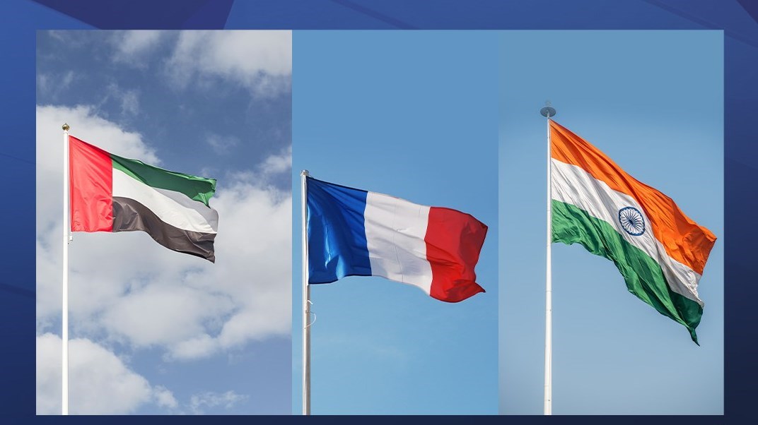 الإمارات وفرنسا والهند تطلق مبادرة تعاون ثلاثي في مجالات الطاقة والبيئة
