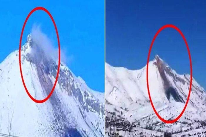 شاهدوا .. الدخان ينبعث من جبل في تركيا بعد الزلزال