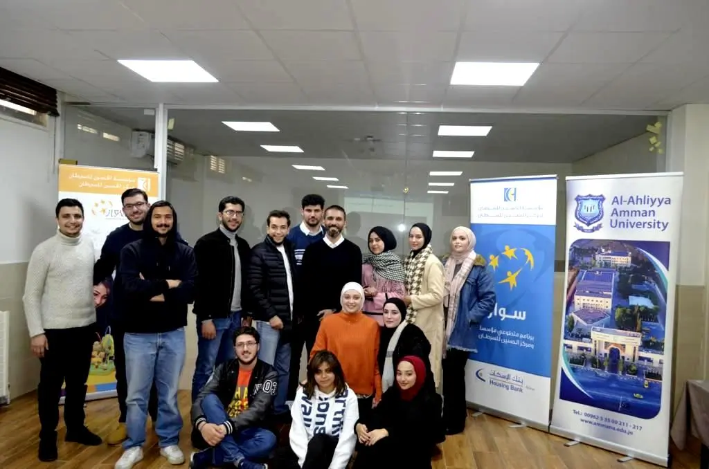 ورشة تدريبية لطلبة نادي شباب عمان الأهلية ضد مرض السرطان 