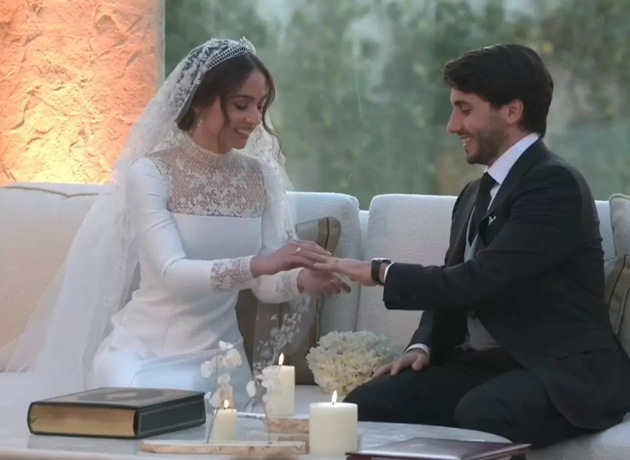 عقد قران وزفاف الأميرة إيمان على السيد جميل ترميوتس في بيت الأردن