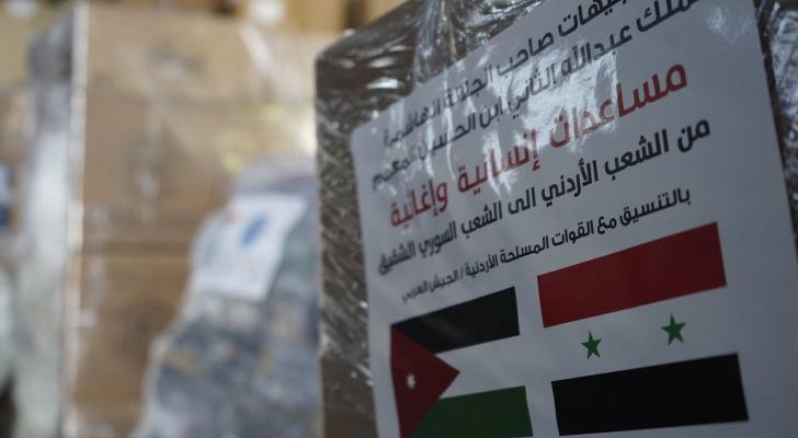 الأردن يسيّر ١٤ شاحنة مساعدات اغاثية جديدة الى سوريا