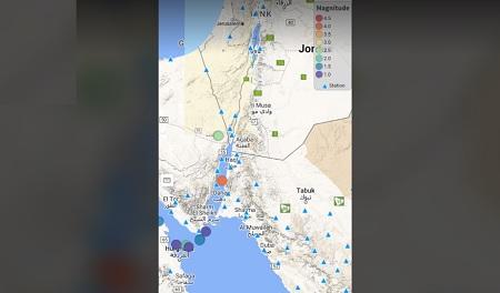 هزة ارضية في خليج العقبة بقوة 4.2