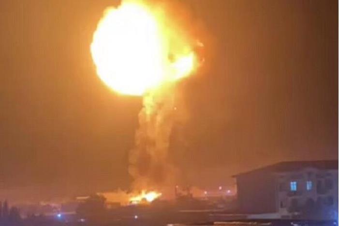 انفجار ضخم يهز محطة للغاز في سمرقند الأوزبكية