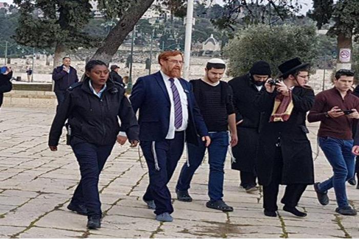 المتطرف "غليك" يقود اقتحام المستوطنين للمسجد الأقصى