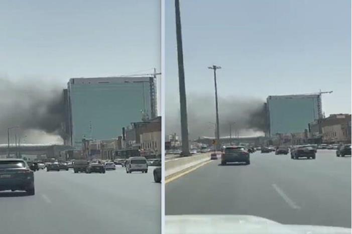 فيديو يوثق لحظات الذعر بسبب حريق بمستشفى شهير في السعودية
