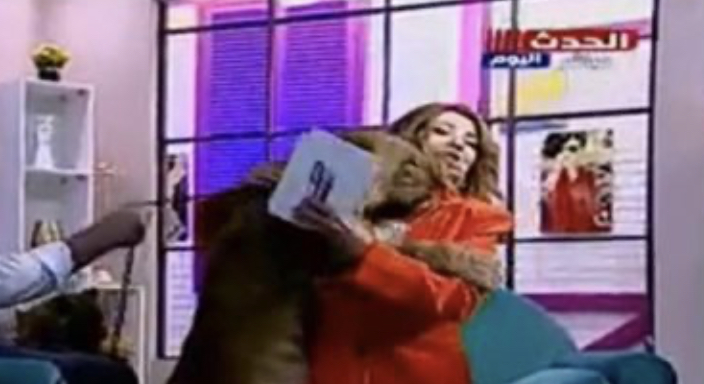 مذيعة تتعرض لعضة أسد على الهواء - فيديو