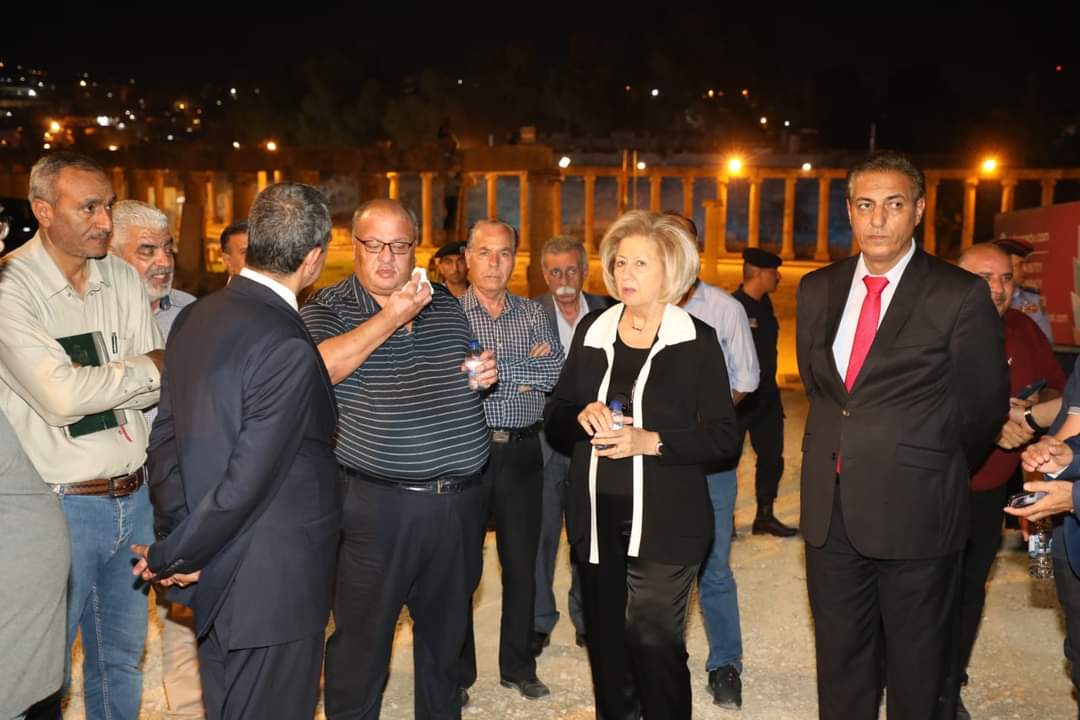بالصور .. النجار تطلع على التحضيرات النهائية لافتتاح مهرجان جرش