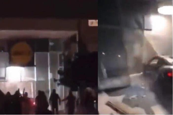 بالفيديو.. رجل يقتحم متجر بسيارة مسروقة في فرنسا