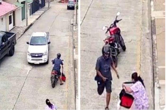 شاهدوا .. لص يسرق حقيبة فتاة بالقوة في البرازيل