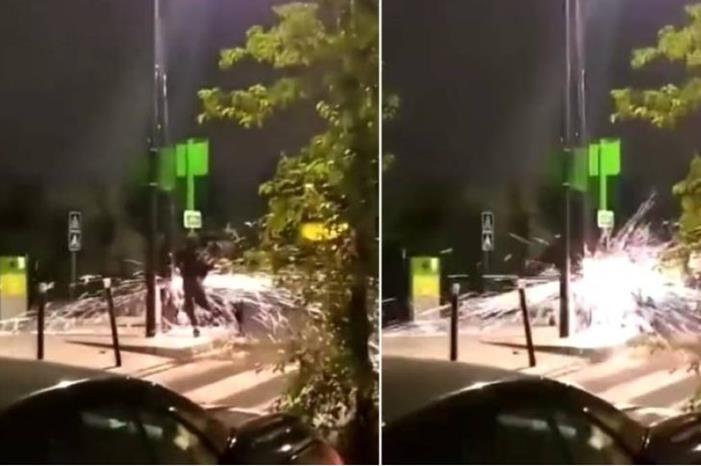 شاهد .. نهاية مأساوية لمتظاهر فرنسي