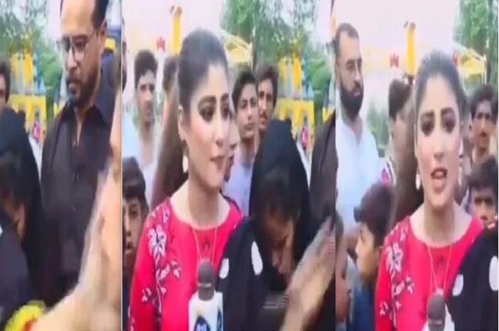 شاهدوا ... مذيعة باكستانية تصفع شابا بقوة على الهواء لسبب غريب