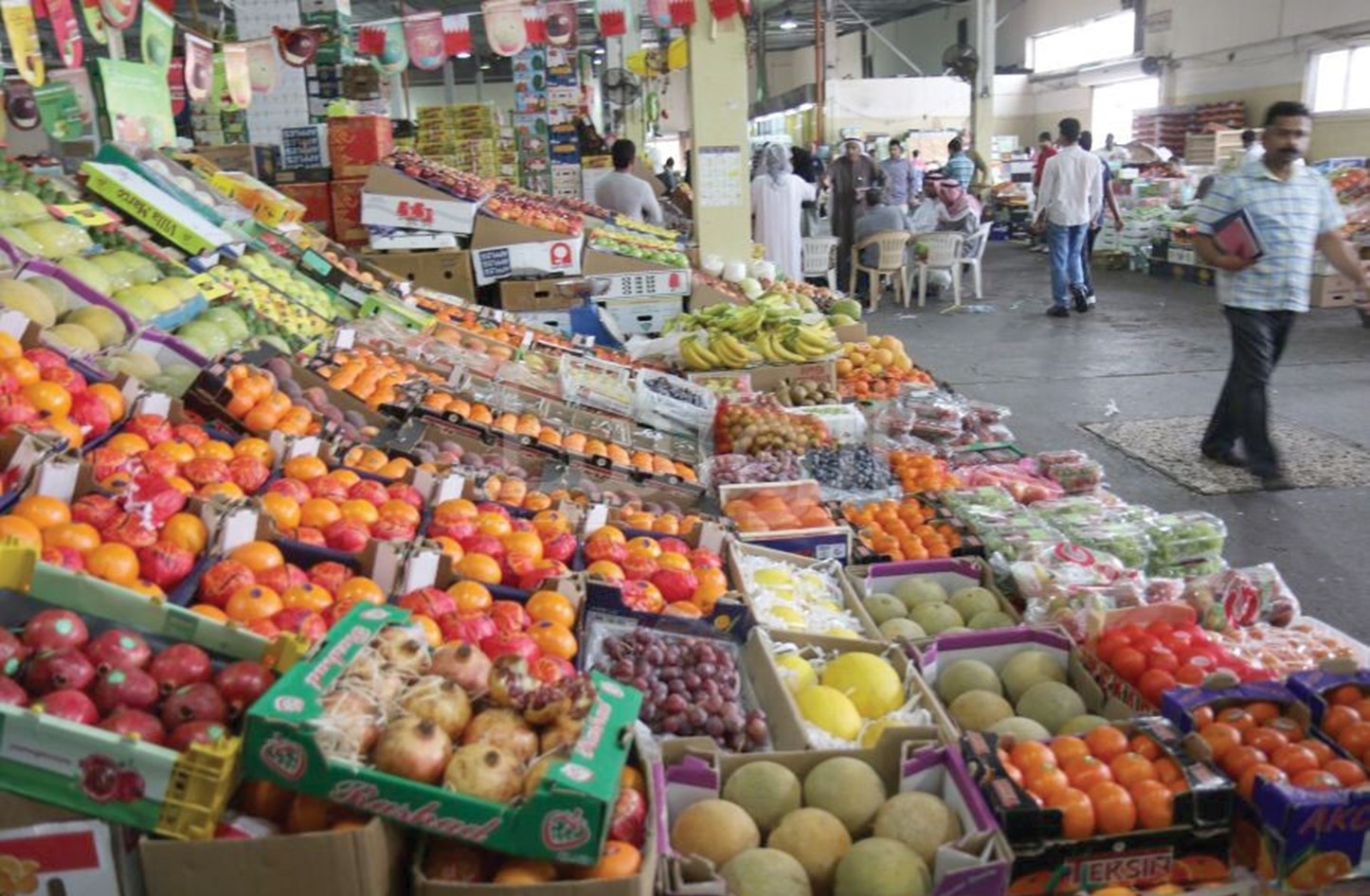 3489 طن خضار وفواكه ترد للسوق المركزي اليوم