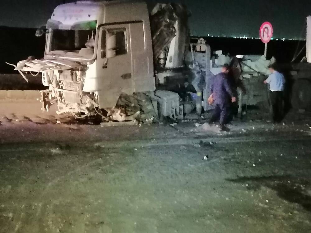 انقلاب شاحنة بمنطقة ثغرة الجب
