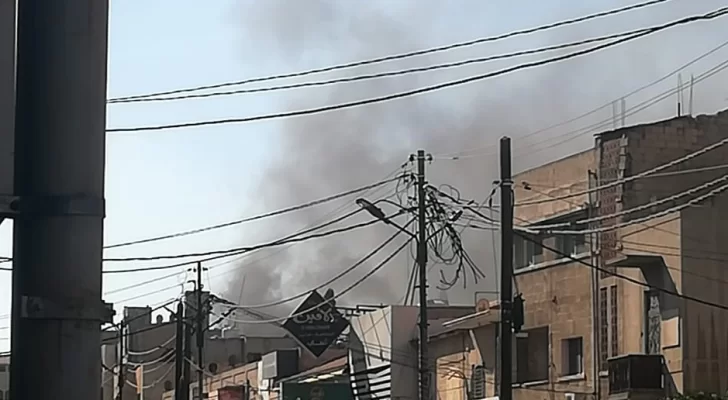الدفاع المدني يتعامل مع حريق في اربد