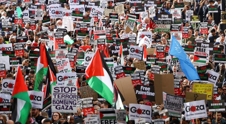 مسيرة حاشدة تجوب لندن لنصرة أهل غزة وفلسطين