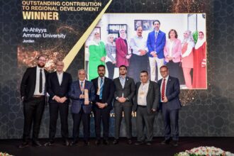 عمان الأهلية تحصد جائزة تصنيف التايمز العالمية لمساهمتها المتميزة في التنمية الاقليمية