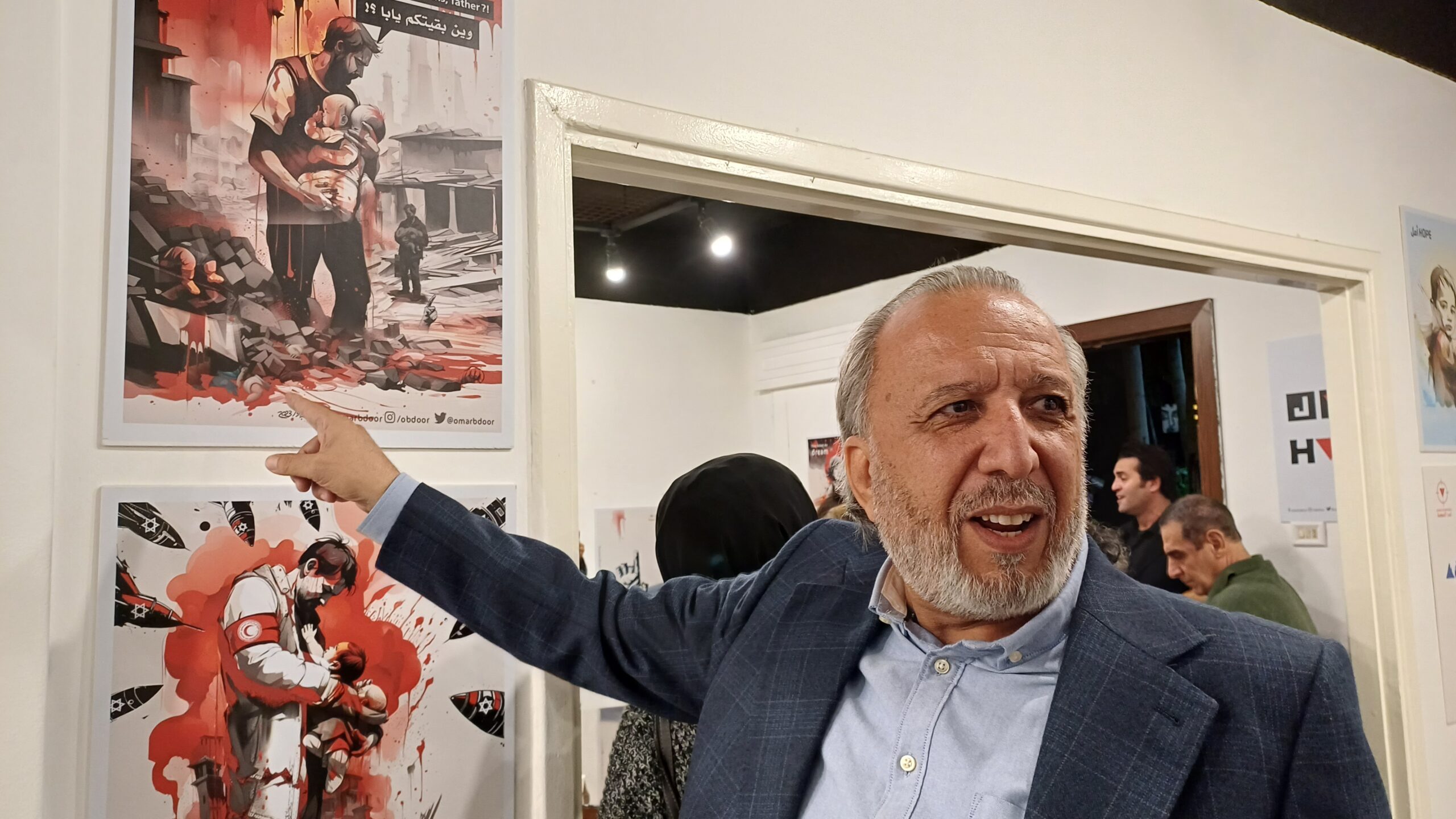 افتتاح معرض "معا لنصرة غزة" في جاليري إطلالة اللويبدة