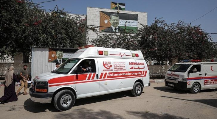 استكمال وصول طواقم المستشفى الميداني الأردني غزة/٧٧