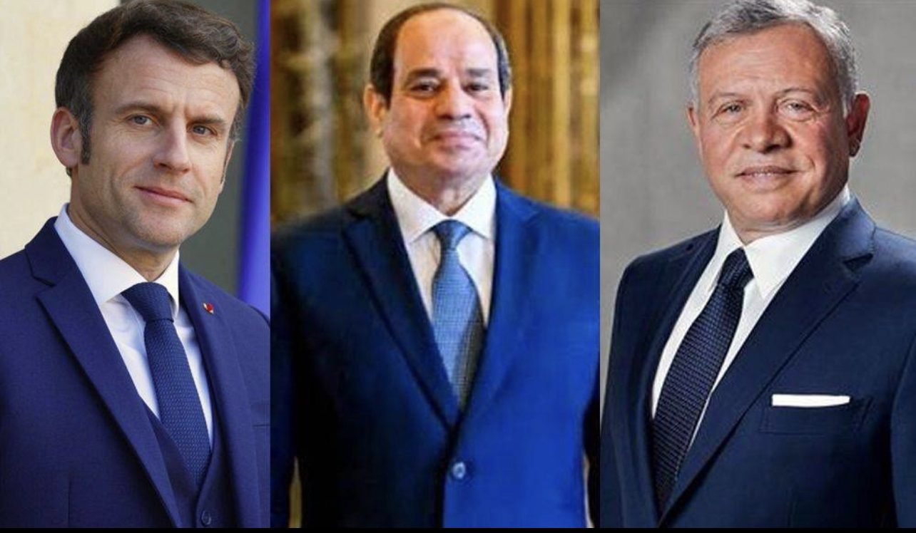 صحيفتا الرأي والأهرام المصرية تنشران مقالا مشتركا للملك والرئيس المصري والرئيس الفرنسي: يجب وقف إطلاق النار في غزة الآن