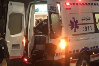 جرش: 10 إصابات نتيجة حادث تصادم مركبتين