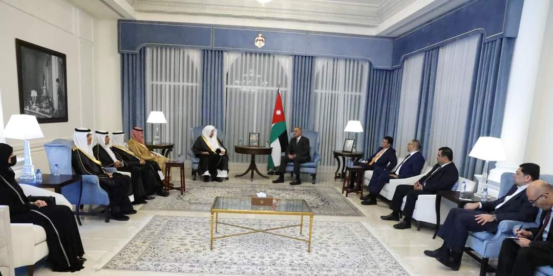 استقبال رئيس الوزراء الدكتور بشر الخصاونة لرئيس مجلس الشورى السّعودي الدكتور عبدالله آل الشَّيخ