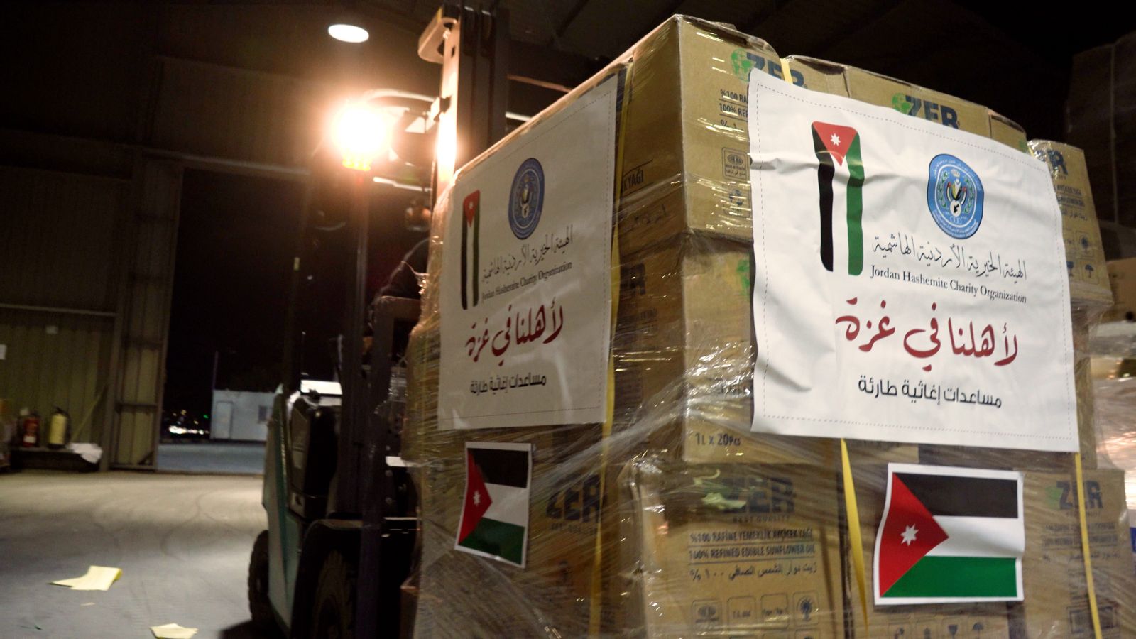100 شاحنة مُساعدات أردنيّة جديدة لغزة