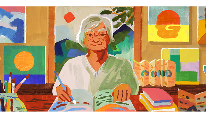 جوجل يَحتفل بالشاعرة والكاتبة إيتيل عدنان