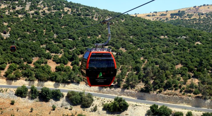 أوقات استقبال الزوار خلال عطلة العيد في تلفريك عجلون