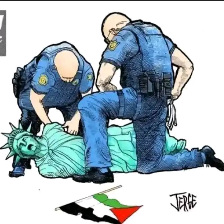 حراك طُلابيّ لأجل غزة يَفضح كذبة الديمقراطيّة الأمريكيّة