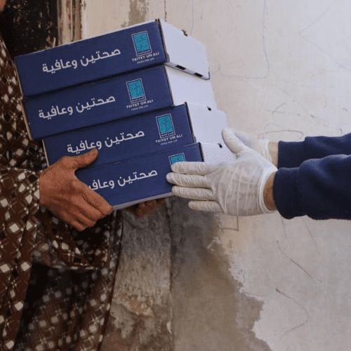 تكية أم علي توزع أضاحي العيد على 2816 أسرة فِي ثاني يوم العيد