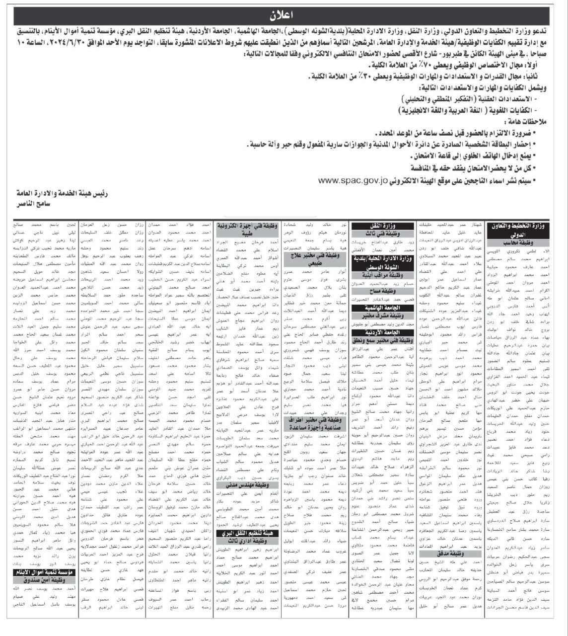 بالاسماء .. مدعوون لتقديم الامتحان التنافسي
