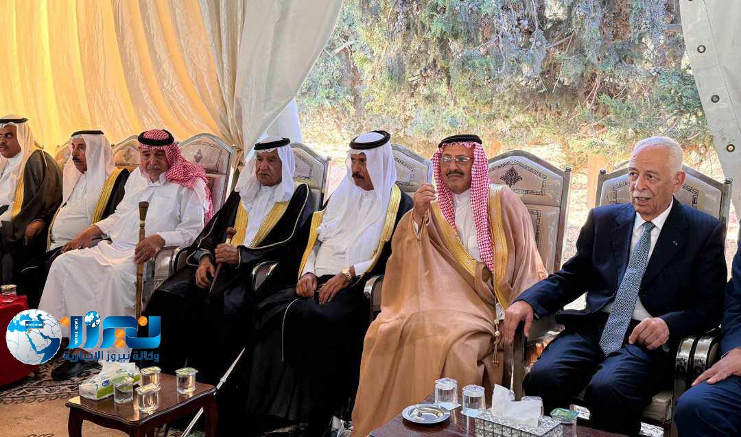 مندوبا عن الملك وولي العهد.. العيسوي يعزي قبيلة الدعجة بوفاة العقيد نايف عليان الجربان...صور