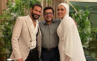 الممثل المصري محمد هنيدي يحتفل بخطوبة ابنته فريدة