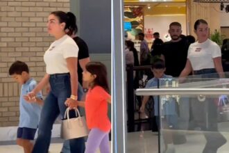 جورجينا تتجول في مول بالرياض مع ابنائها (فيديو)