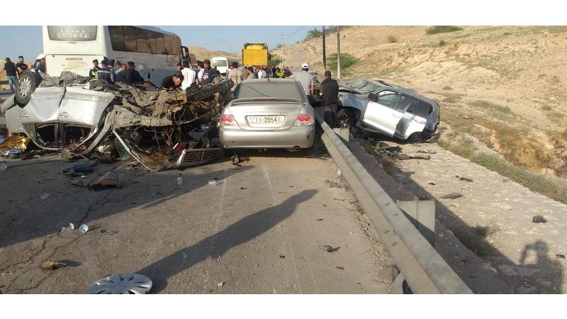 المفرق: 6 إصابات بتدهور 6 مركبات