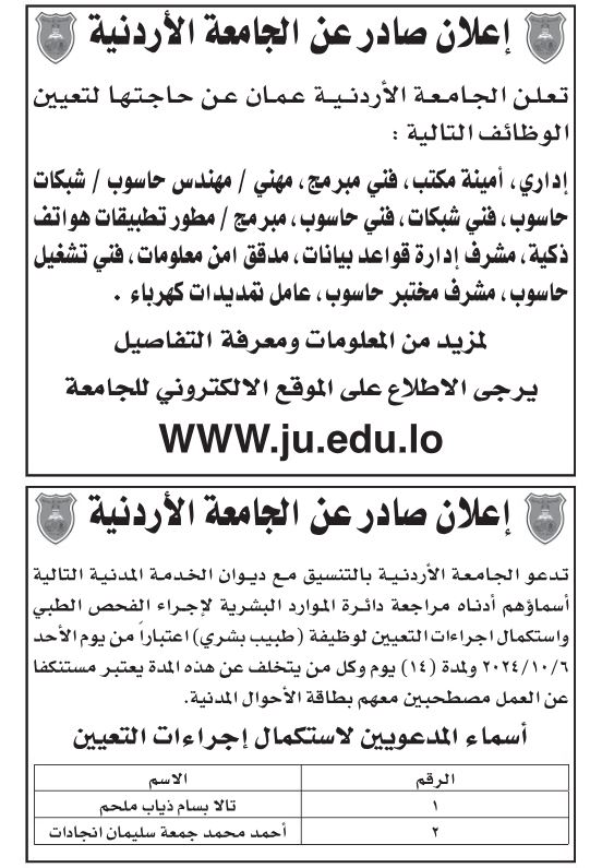 وظائف شاغرة ومدعوون لحضور الامتحان التنافسي- أسماء