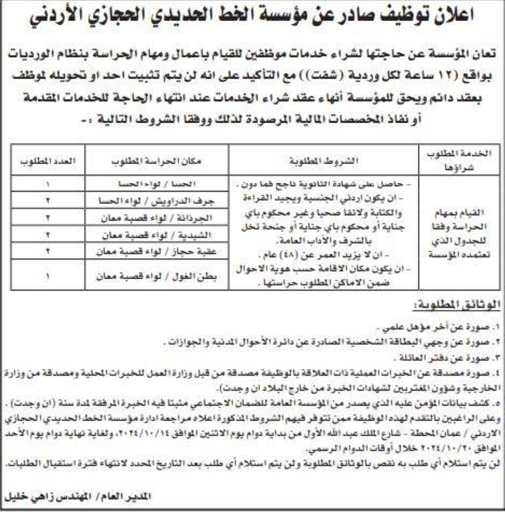فرصة للأردنيين الباحثين عن عمل .. (أسماء )
