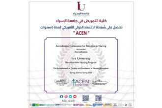 كلية التمريض في جامعة الإسراء تحصل على الاعتماد الدولي الأمريكي ACEN