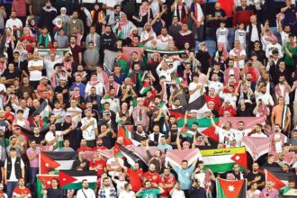 موقع الجماهير الأردنية في ملعب البصرة