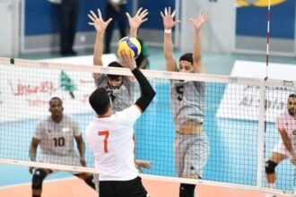 خسارة المنتخب الوطني للكرة الطائرة أمام السعودية