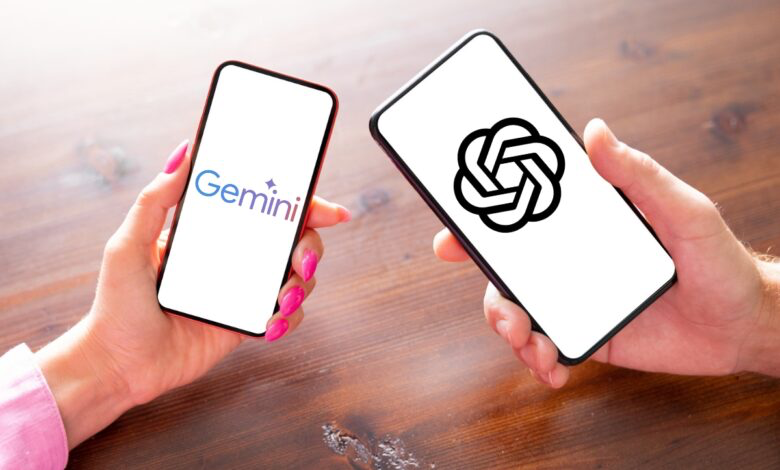 مقارنة بين تطبيقات Gemini وChatGPT على آيفون
