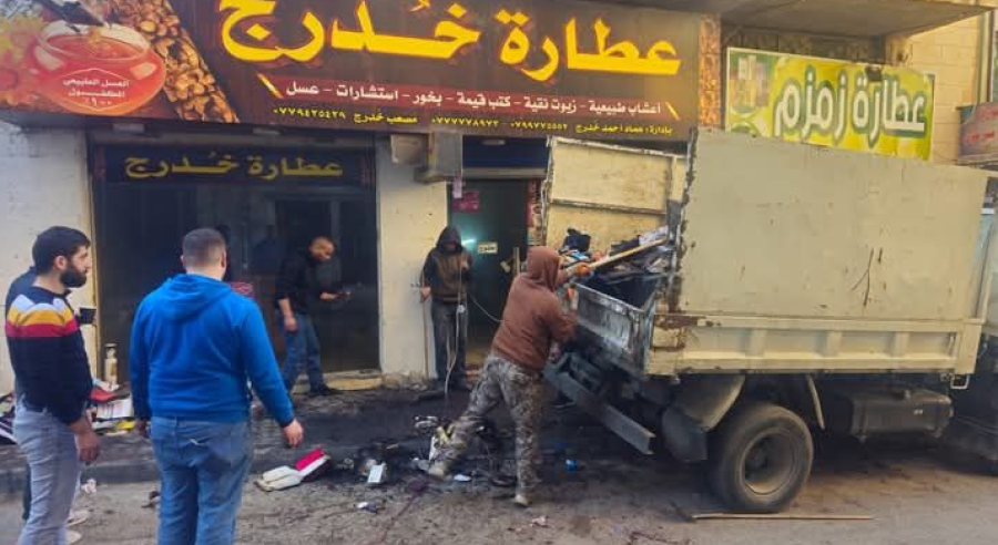 حريق يلتهم محتويات محل عطارة في جرش بسبب تماس كهربائي