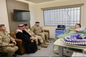 اللواء الحنيطي يعود مصاب الاشتباك المسلح على الواجهة الشمالية للمملكة