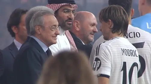 كلمات بيريز مع مودريتش بعد الهزيمة القاسية من برشلونة
