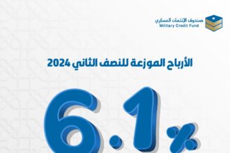 الإئتمان العسكري يوزع الأرباح على الودائع الاستثمارية للنصف الثاني لعام 2024