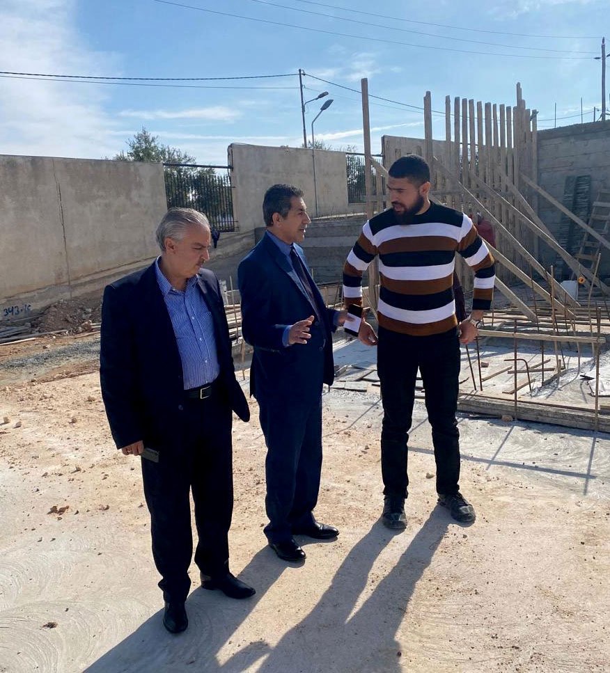 العقيلي يتفقد مشروع بناء مركز شباب في إربد